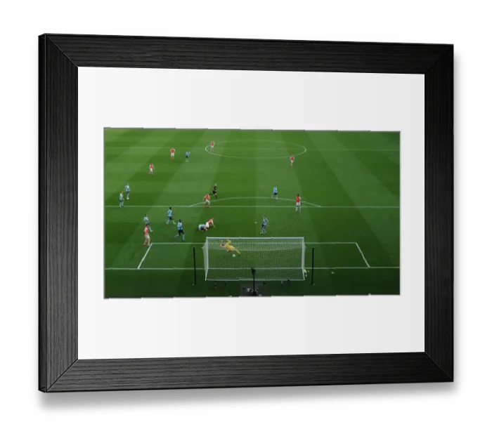 Framed Print : Arsenal's Aaron Ramsey Scores Second Goal vs. West Ham United (2015) Framed Print : Arsenal's Aaron Ramsey Scores Second Goal vs. West Ham United (2015)