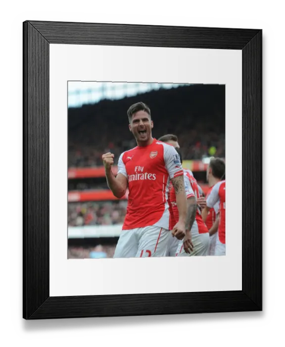 Framed Print : Giroud's Thriller: Arsenal's Dramatic Comeback Win Against West Ham United, 2014 / 15 Framed Print : Giroud's Thriller: Arsenal's Dramatic Comeback Win Against West Ham United, 2014 / 15