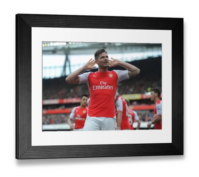 Framed Print : Giroud's Thriller: Arsenal's Dramatic Comeback Win Against West Ham United, 2014-15 Framed Print : Giroud's Thriller: Arsenal's Dramatic Comeback Win Against West Ham United, 2014-15