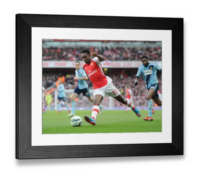 Framed Print : Arsenal vs West Ham United: Danny Welbeck in Action at the Emirates Stadium, Premier League 2014-2015