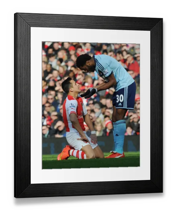 Framed Print : Clash of the Ex-Gunners: Sanchez vs. Song in Arsenal vs. West Ham Showdown