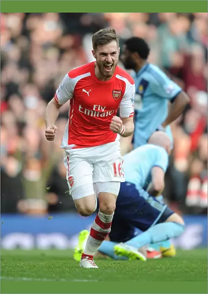 Arsenal's Ramsey Scores Second Goal vs. West Ham in 2015 Premier League