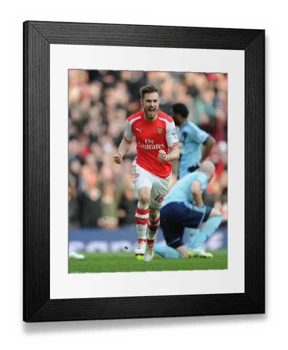 Framed Print : Ramsey Scores His Second: Arsenal's Victory Over West Ham in 2015 Premier League