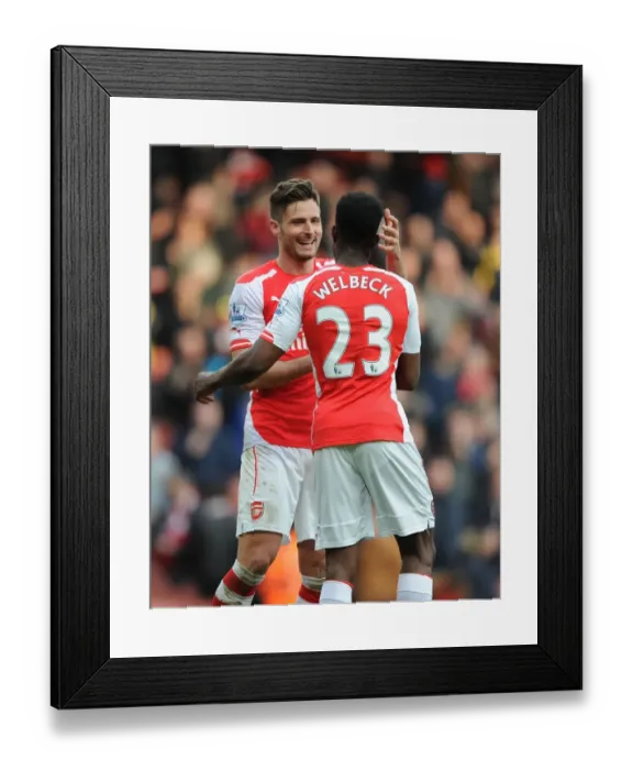 Framed Print : Arsenal Celebrate Victory Over West Ham United in the Premier League Framed Print : Arsenal Celebrate Victory Over West Ham United in the Premier League