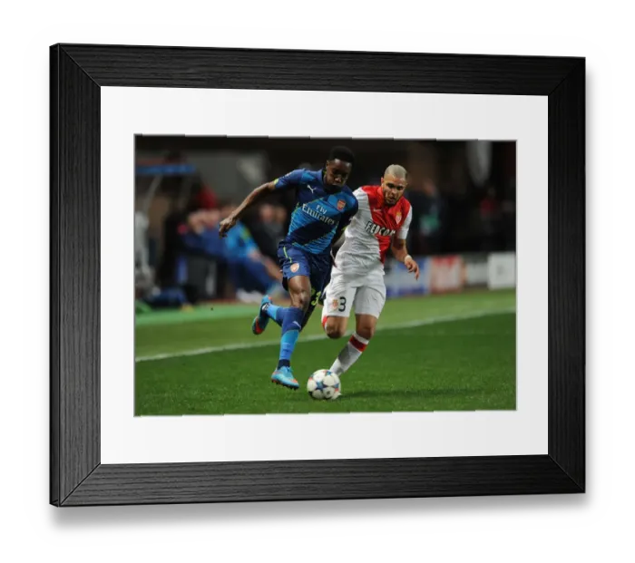 Framed Print : Arsenal's Danny Welbeck Outsmarts Monaco's Layvin Kurzawa in 2015 Champions League Showdown Framed Print : Arsenal's Danny Welbeck Outsmarts Monaco's Layvin Kurzawa in 2015 Champions League Showdown