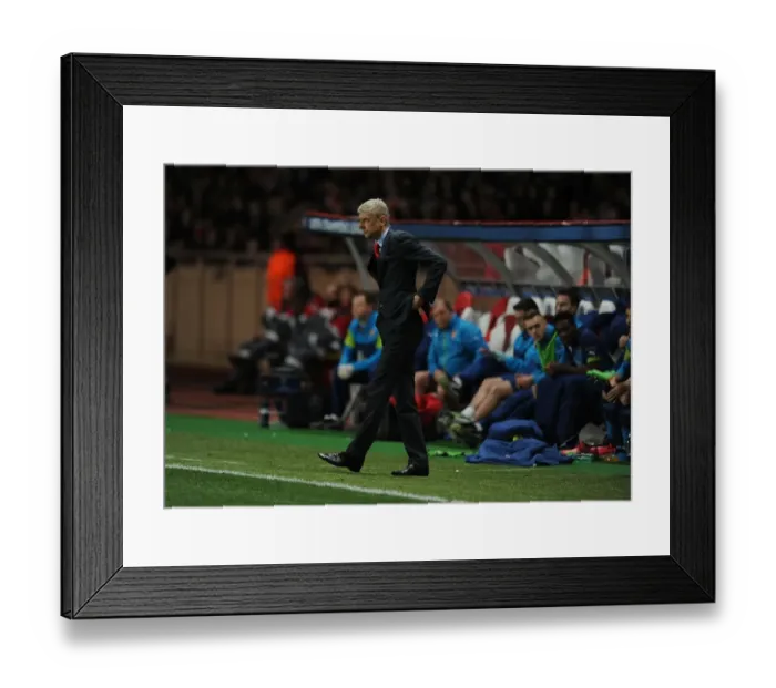 Framed Print : Arsene Wenger Leads Arsenal in Monaco Showdown, UEFA Champions League Round of 16, 2015 Framed Print : Arsene Wenger Leads Arsenal in Monaco Showdown, UEFA Champions League Round of 16, 2015