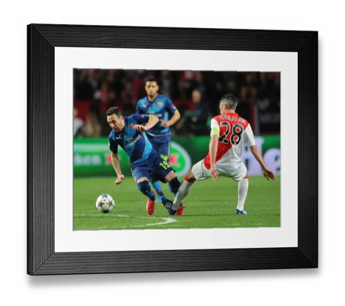 Framed Print : Santi Cazorla Dazzles: Arsenal vs. AS Monaco, UEFA Champions League Round of 16 - March 2015