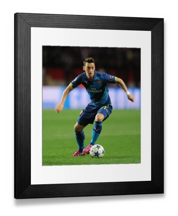 Framed Print : Mesut Ozil in Action: Arsenal vs. AS Monaco, UEFA Champions League Round of 16 (March 2015)