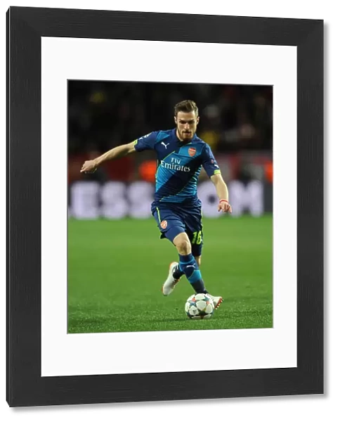 Aaron Ramsey (Arsenal). AS Monaco 0: 2 Arsenal. UEFA Champions League. Round of 16, 2nd Leg
