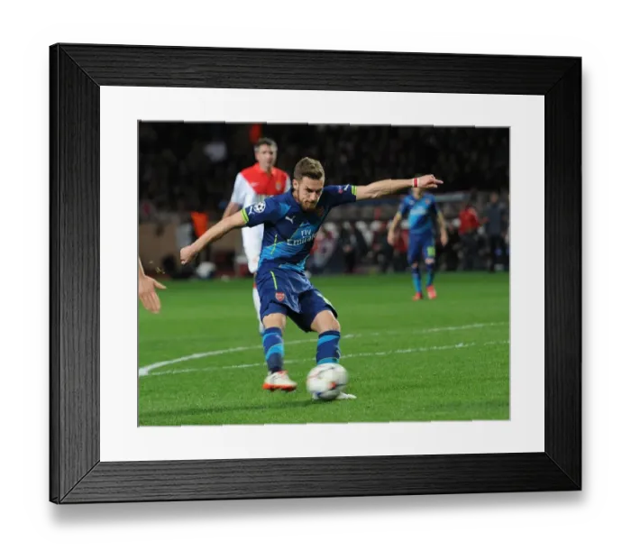 Framed Print : Aaron Ramsey Scores Arsenal's Second Goal: Monaco vs Arsenal, UEFA Champions League Round of 16, March 2015 Framed Print : Aaron Ramsey Scores Arsenal's Second Goal: Monaco vs Arsenal, UEFA Champions League Round of 16, March 2015