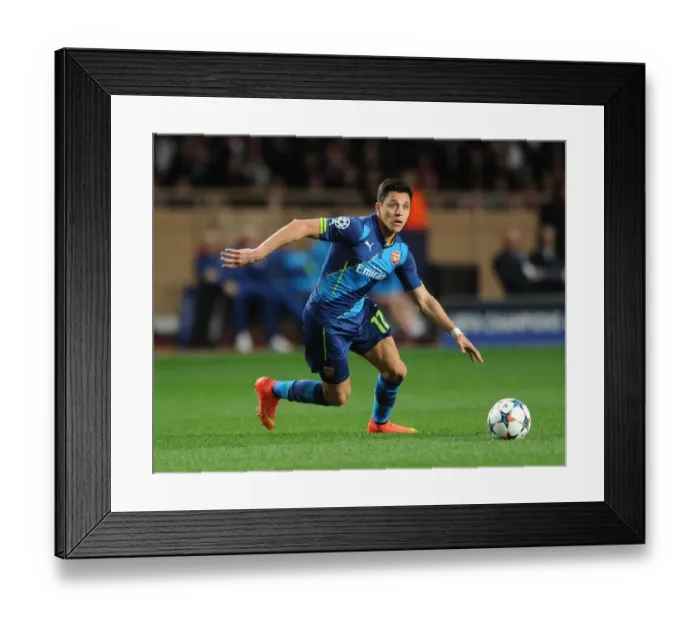 Framed Print : Alexis Sanchez: Arsenal's Champion League Threat against AS Monaco (March 2015) Framed Print : Alexis Sanchez: Arsenal's Champion League Threat against AS Monaco (March 2015)