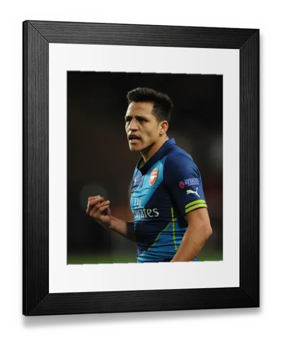 Framed Print : Alexis Sanchez: Arsenal's Dazzling Performance Against AS Monaco in the 2015 UEFA Champions League