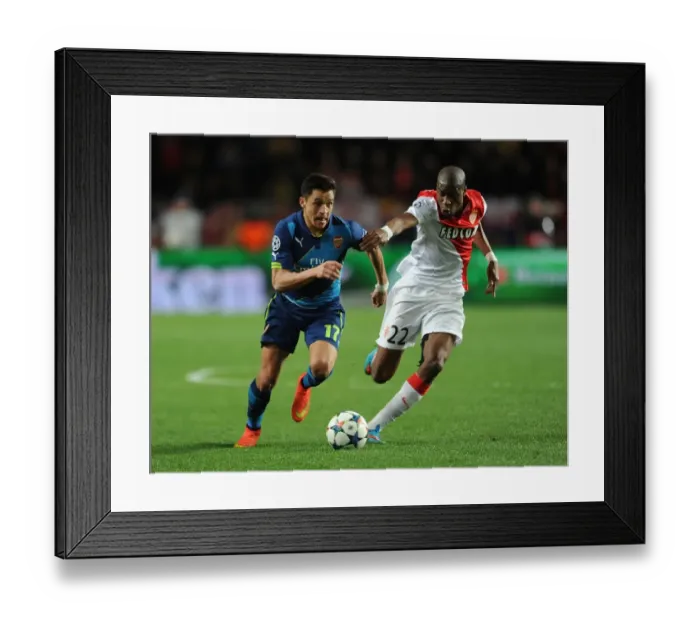 Framed Print : Clash of Stars: Sanchez vs. Kondogbia - Monaco vs. Arsenal, UEFA Champions League 2015 Framed Print : Clash of Stars: Sanchez vs. Kondogbia - Monaco vs. Arsenal, UEFA Champions League 2015