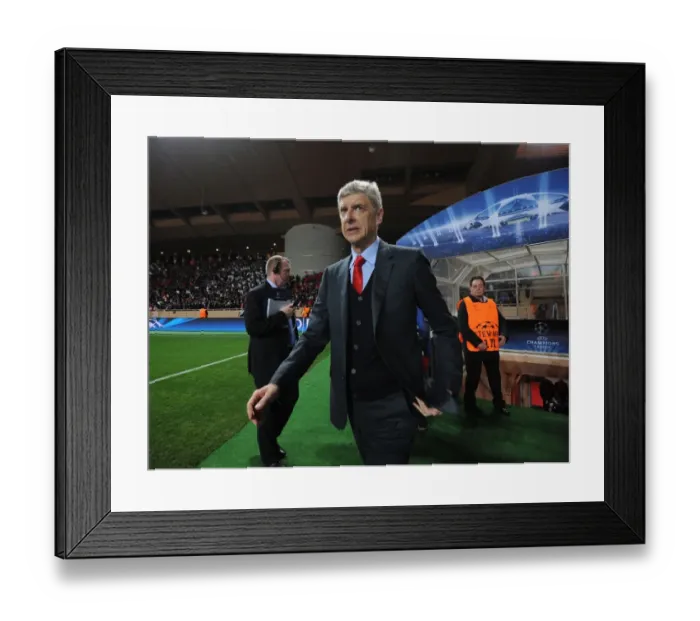 Framed Print : Arsene Wenger Leads Arsenal in UEFA Champions League Clash against AS Monaco (2014 / 15) Framed Print : Arsene Wenger Leads Arsenal in UEFA Champions League Clash against AS Monaco (2014 / 15)