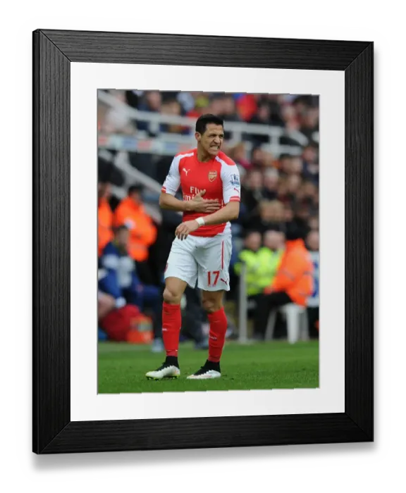 Framed Print : Alexis Sanchez in Action: Newcastle United vs. Arsenal, Premier League 2014-2015 Framed Print : Alexis Sanchez in Action: Newcastle United vs. Arsenal, Premier League 2014-2015