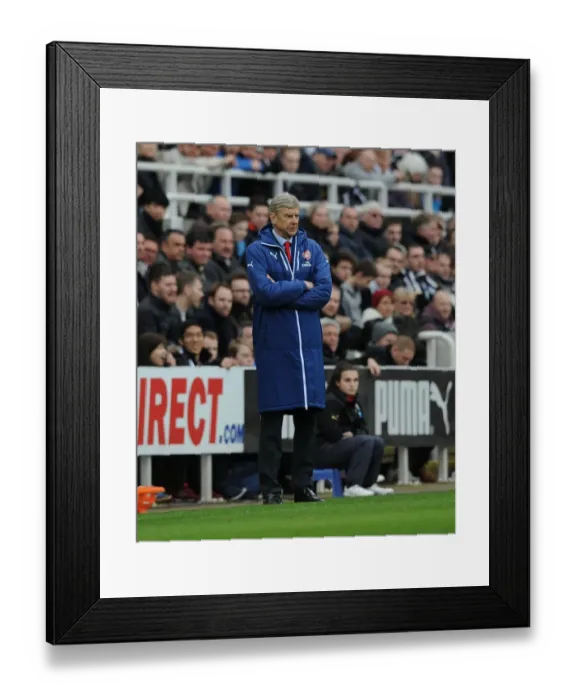 Framed Print : Arsene Wenger at Newcastle United vs Arsenal, Premier League 2014-2015