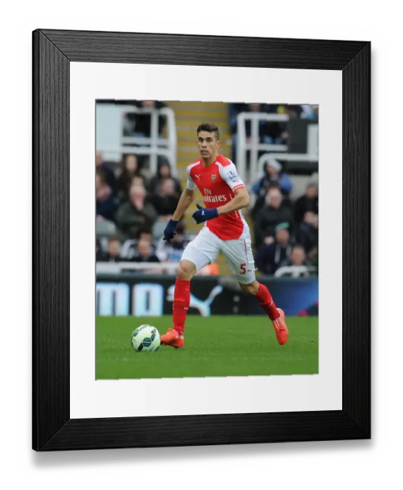 Framed Print : Gabriel in Action: Arsenal vs. Newcastle United, Premier League 2014-2015