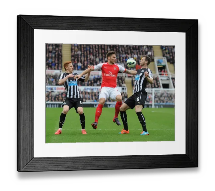 Framed Print : Giroud Stands Firm: Newcastle United vs. Arsenal, Premier League 2014-2015 Framed Print : Giroud Stands Firm: Newcastle United vs. Arsenal, Premier League 2014-2015