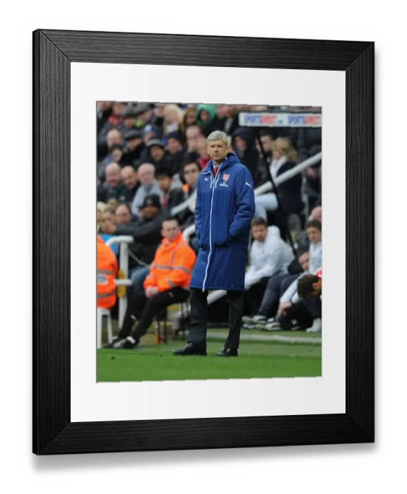 Framed Print : Arsene Wenger at St. James Park: Newcastle United vs. Arsenal, Premier League 2014 / 15