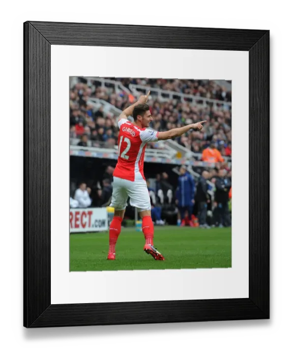 Framed Print : Olivier Giroud's Strike: Newcastle United vs. Arsenal, Premier League 2014-2015