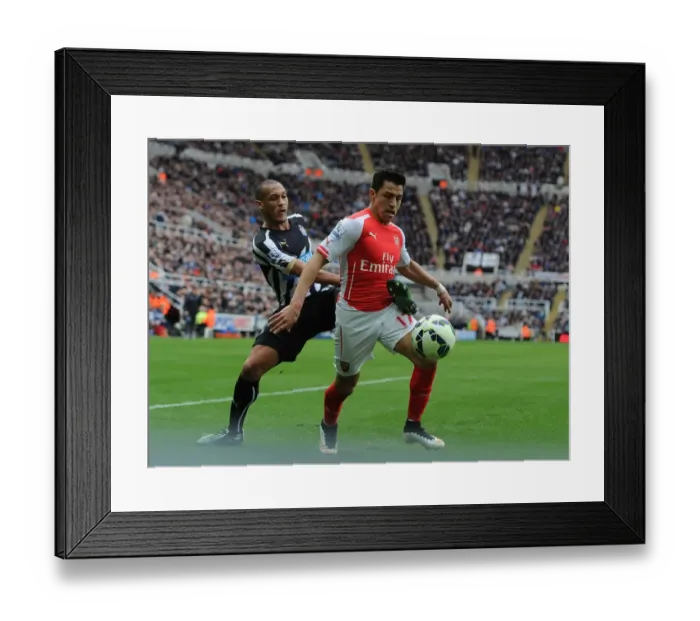 Framed Print : Clash of Titans: Sanchez vs. Gouffran - Newcastle United vs. Arsenal, Premier League 2014 / 15