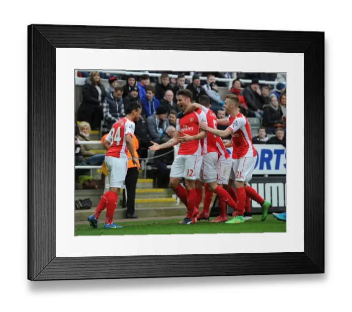 Framed Print : Olivier Giroud's Goal: Arsenal's Victory at Newcastle United (2015)