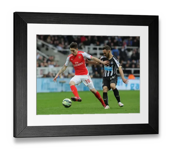 Framed Print : Hector Bellerin's Escape: Outrunning Adam Armstrong in a Thrilling Arsenal Escape at Newcastle United, Premier League 2014 / 15 Framed Print : Hector Bellerin's Escape: Outrunning Adam Armstrong in a Thrilling Arsenal Escape at Newcastle United, Premier League 2014 / 15