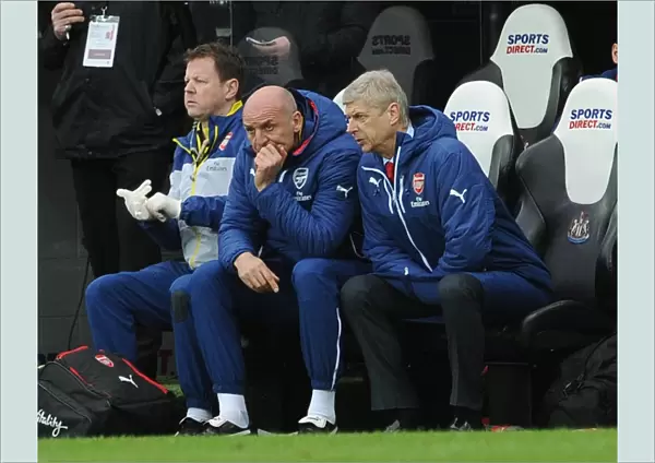 Steve Bould Arsenal Assistant Manager and Arsene Wenger the Arsenal Manager. Newcastle United 1