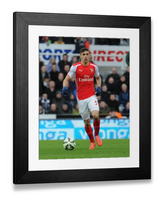 Framed Print : Gabriel in Action: Newcastle United vs Arsenal, Premier League 2014 / 15
