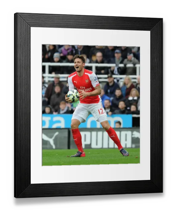 Framed Print : Giroud in Action: Arsenal's Star Forward vs. Newcastle United, Premier League 2014-2015 Framed Print : Giroud in Action: Arsenal's Star Forward vs. Newcastle United, Premier League 2014-2015