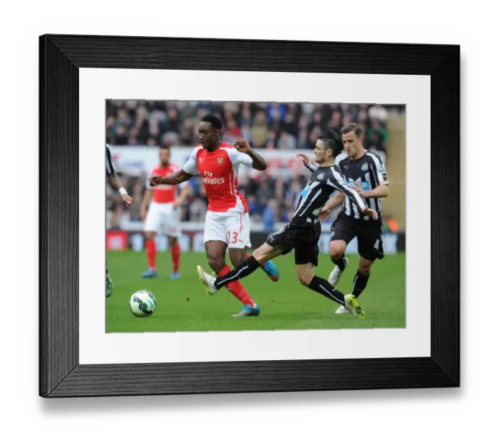 Framed Print : Danny Welbeck vs. Remy Cabella: Clash at St. James Park - Newcastle United vs. Arsenal, Premier League 2015