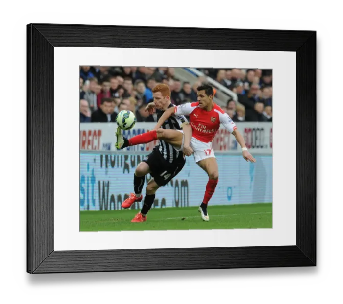 Framed Print : Clash of Forces: Sanchez vs Colback - Newcastle United vs Arsenal, Premier League 2015