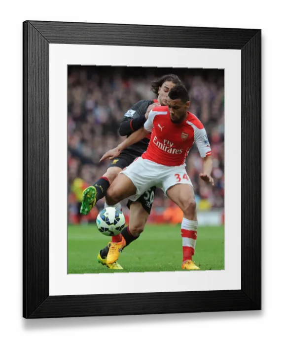 Framed Print : Arsenal vs. Liverpool: Coquelin vs. Markovic - Premier League Battle