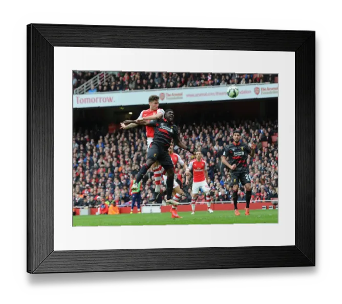 Framed Print : Clash of the Past and Present: Giroud vs. Toure, Arsenal vs. Liverpool, 2014-15 Framed Print : Clash of the Past and Present: Giroud vs. Toure, Arsenal vs. Liverpool, 2014-15