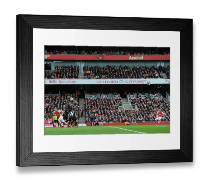 Framed Print : Mesut Ozil scores Arsenals 2nd goal. Arsenal 4: 1 Liverpool. Barclays Premier League Framed Print : Mesut Ozil scores Arsenals 2nd goal. Arsenal 4: 1 Liverpool. Barclays Premier League