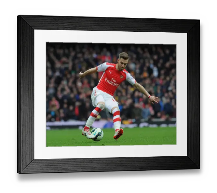 Framed Print : Aaron Ramsey: In Action Against Liverpool, Arsenal Premier League 2014-15