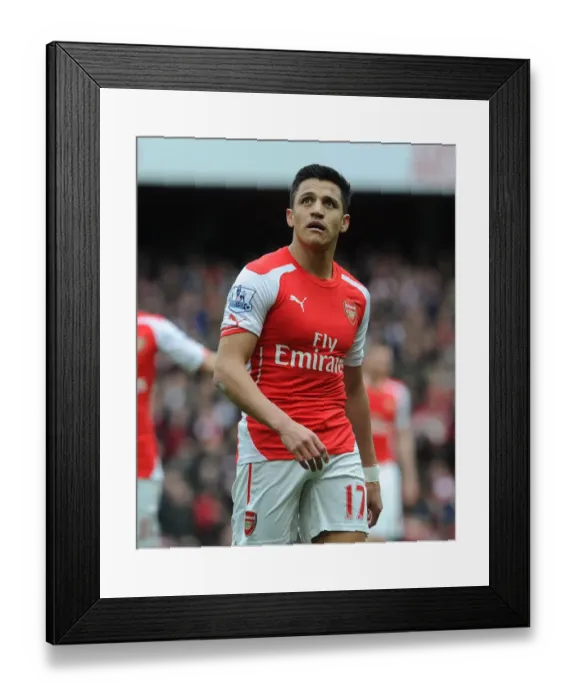 Framed Print : Alexis Sanchez in Action: Arsenal vs Liverpool, Premier League 2014-15