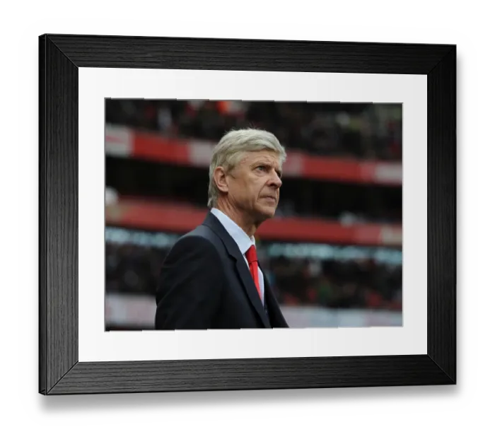 Framed Print : Arsene Wenger: Arsenal Manager Facing Liverpool, Premier League 2014-15 Framed Print : Arsene Wenger: Arsenal Manager Facing Liverpool, Premier League 2014-15