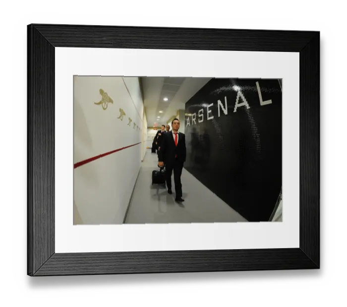 Framed Print : Santi Cazorla's Arrival: Arsenal vs. Liverpool, Premier League 2014-15 - The New Signing's First Match