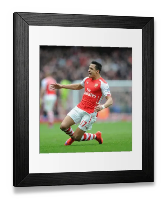 Framed Print : Alexis Sanchez's Hat-Trick: Arsenal's Triumph Over Liverpool in the Premier League 2014-15