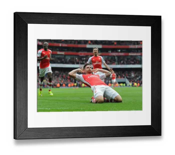 Framed Print : Olivier Giroud's Brace: Arsenal's 4-Goal Rampage vs. Liverpool (2014-15) Framed Print : Olivier Giroud's Brace: Arsenal's 4-Goal Rampage vs. Liverpool (2014-15)