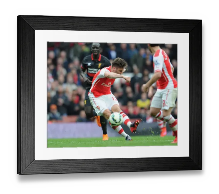 Framed Print : Olivier Giroud's Fourth Goal: Arsenal's Victory Over Liverpool (April 2015) Framed Print : Olivier Giroud's Fourth Goal: Arsenal's Victory Over Liverpool (April 2015)
