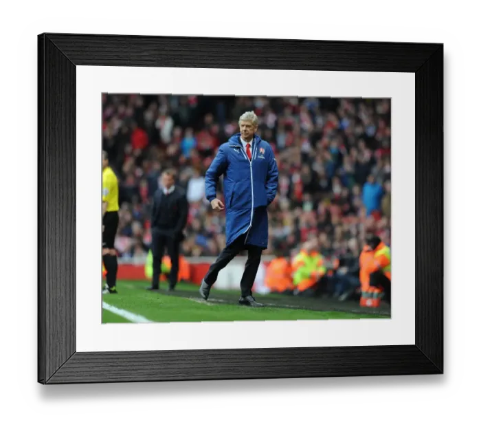 Framed Print : Arsene Wenger Leads Arsenal Against Liverpool in Intense Premier League Clash (2014-15)