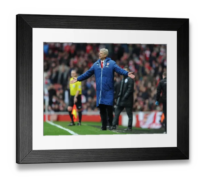 Framed Print : Arsene Wenger and Arsenal Face Liverpool in the Premier League, 2014-15 Framed Print : Arsene Wenger and Arsenal Face Liverpool in the Premier League, 2014-15
