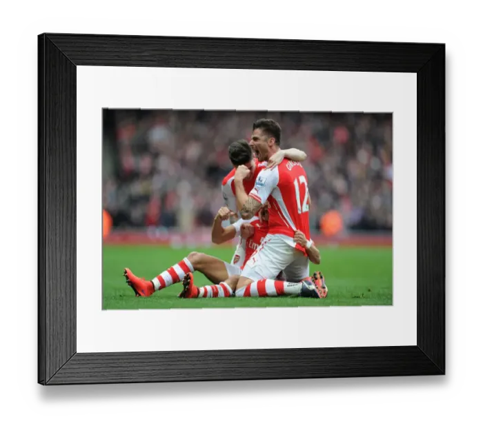 Framed Print : Giroud's Hat-trick: Arsenal's Triumph Over Liverpool (2014-15) Framed Print : Giroud's Hat-trick: Arsenal's Triumph Over Liverpool (2014-15)