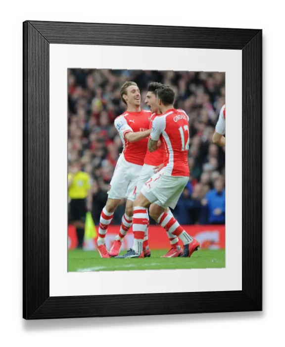 Framed Print : Bellerin's Goal: Arsenal's Thrilling Comeback Against Liverpool (2014-15)