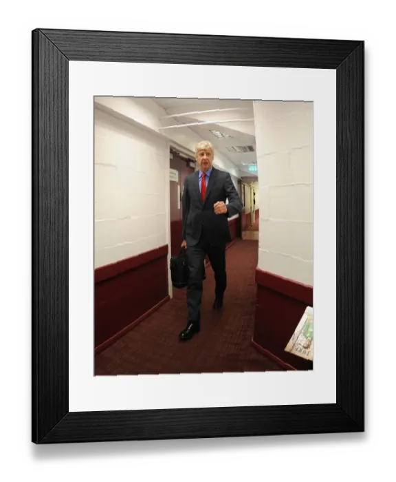 Framed Print : Arsene Wenger Arrives at Turf Moor Before Burnley vs Arsenal (2014 / 15) Framed Print : Arsene Wenger Arrives at Turf Moor Before Burnley vs Arsenal (2014 / 15)