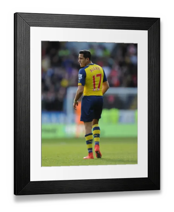 Framed Print : Alexis Sanchez in Action: Arsenal vs. Burnley, Premier League 2014 / 15