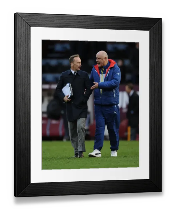 Framed Print : Post-Match Chat: Boro Primorac and Lee Dixon (Burnley vs Arsenal, 2014 / 15)