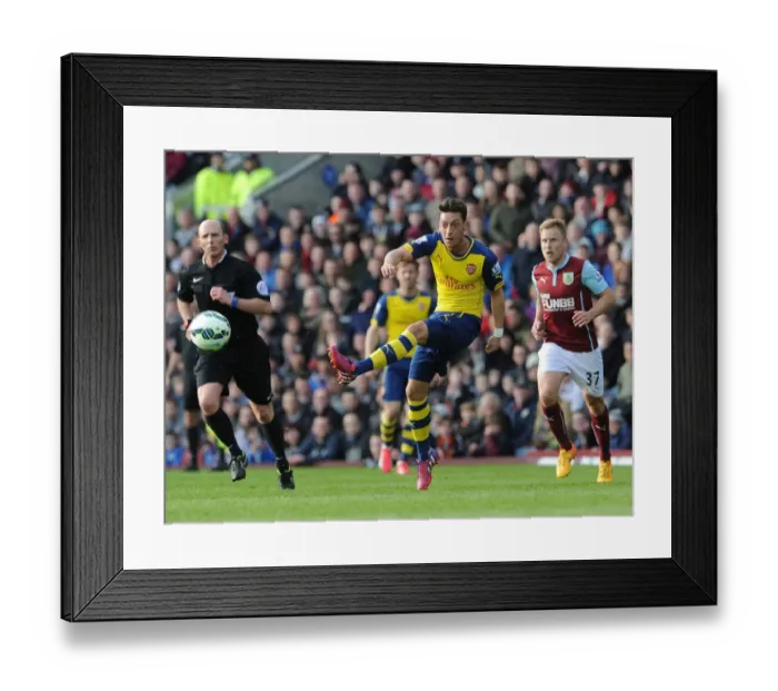 Framed Print : Mesut Ozil in Action: Burnley vs. Arsenal, Premier League 2014 / 15